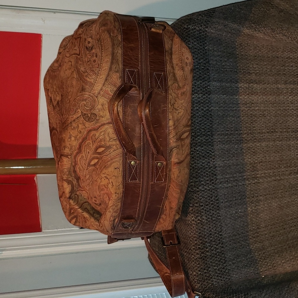 π J JILL TAPESTRY CARRY-ON WEEKEND TRAVEL LUGGAGE DUFFLE TOTE BAG - Picture 9 of 13